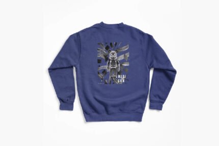 Bearbrick solver metallic Pullover Sweatshirt Blue