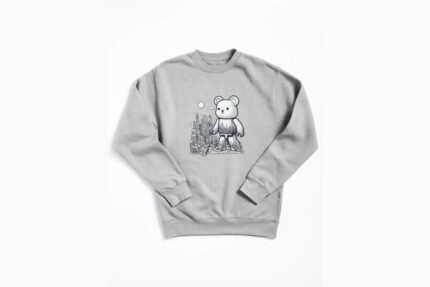 SELECT OPTIONS Bearbrick and White Pullover Sweatshirt Gray